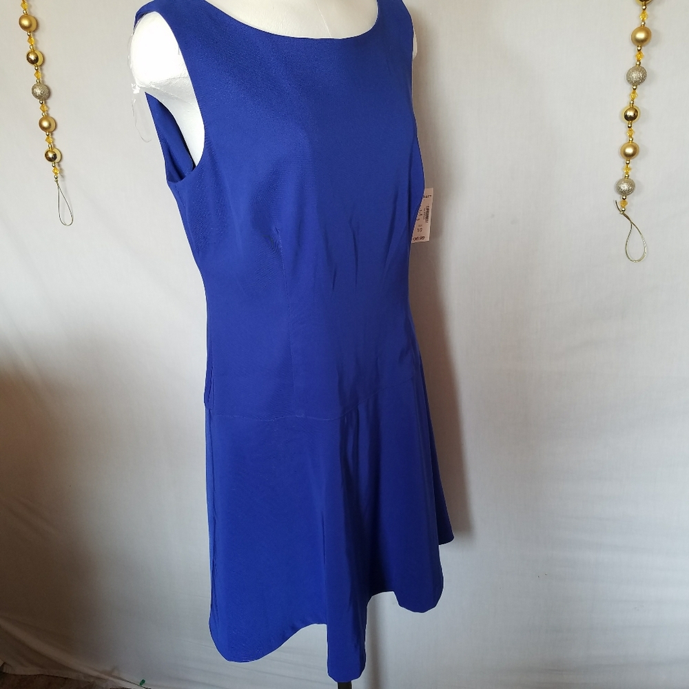 Dressbarn Blue Dress Size 10 - Picture 7 of 8